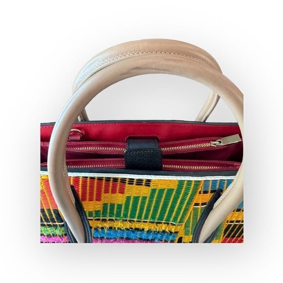 Christian Louboutin Paloma Africube Leather Textile Tote - Picture 4 of 16